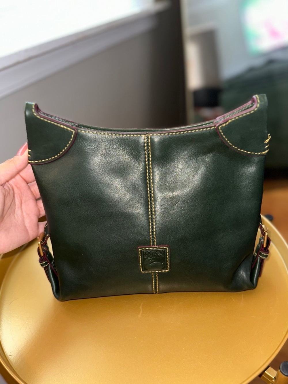 Dooney & Bourke Florentine Leather Small Federica Crossbody — Ivy